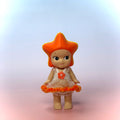 Orange Fluffy Hem Dress