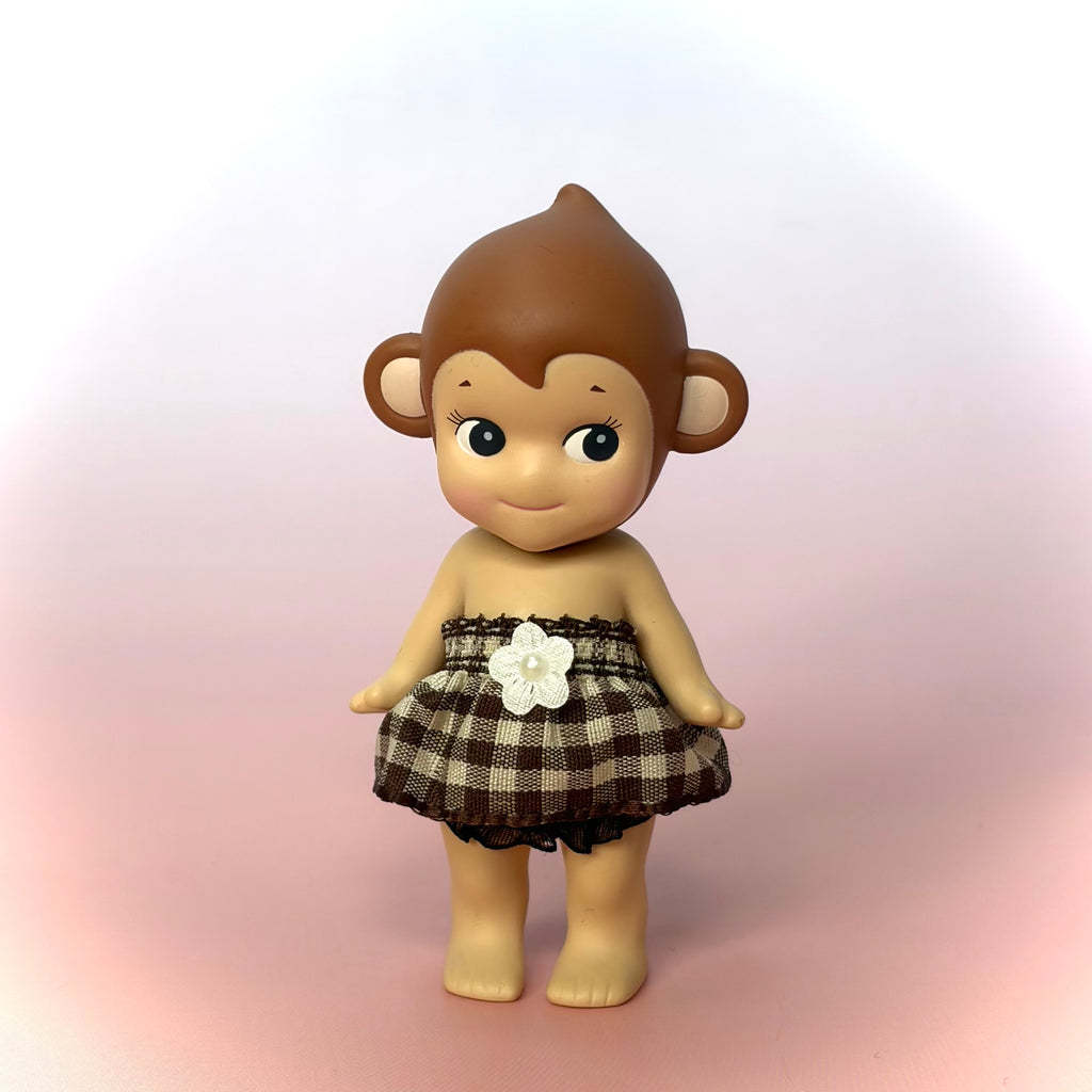 Brown Gingham Flower Set