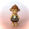 Brown Gingham Flower Set