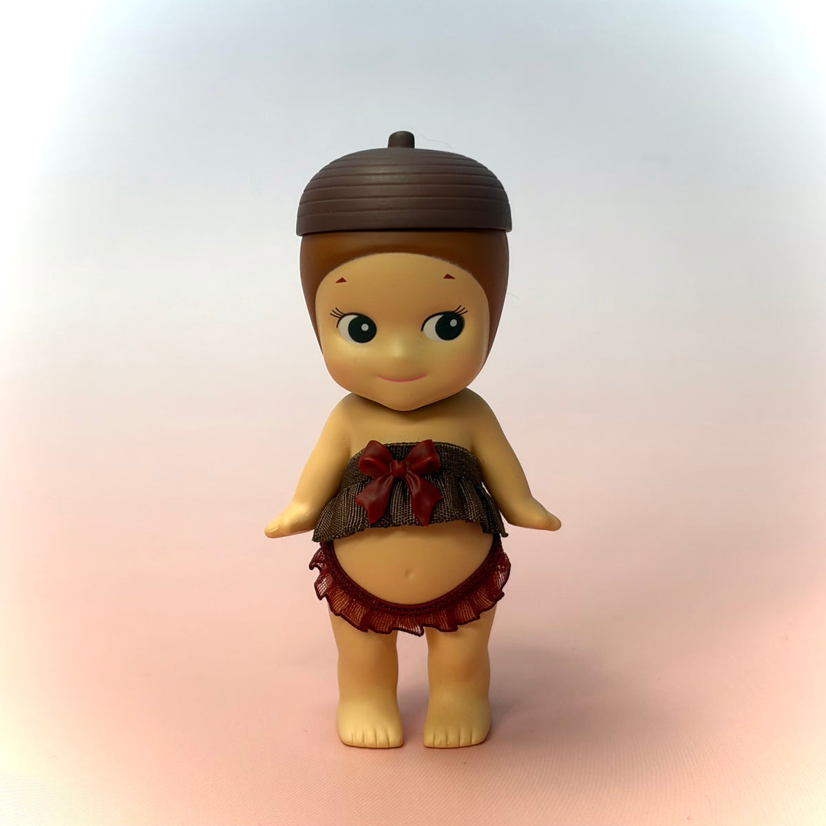 Brown Burgundy Bow Set