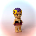 Purple and Yellow Velvet Flower Set