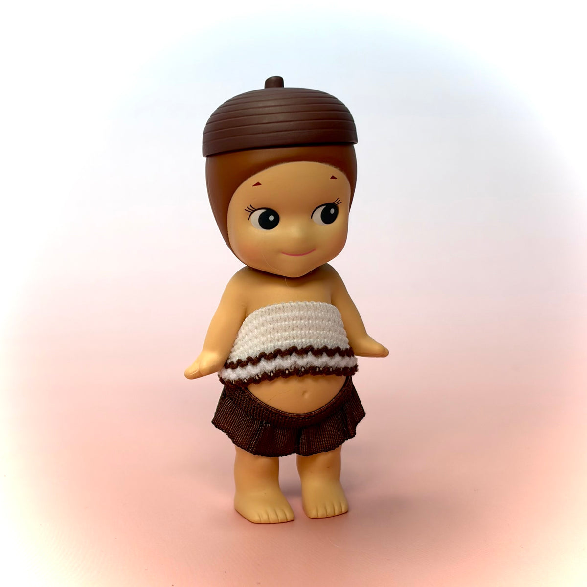 Brown striped top and skirt