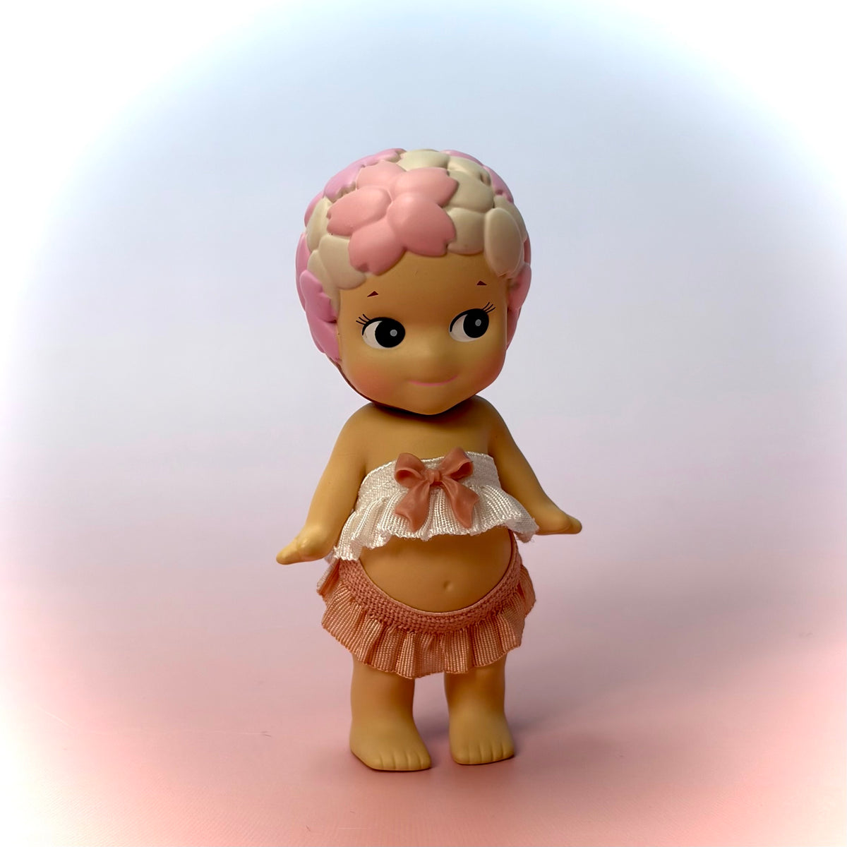 Dusty Pink and White Bow Set